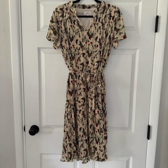 Bohme Cream Floral Midi Dress - Picture 1 of 6